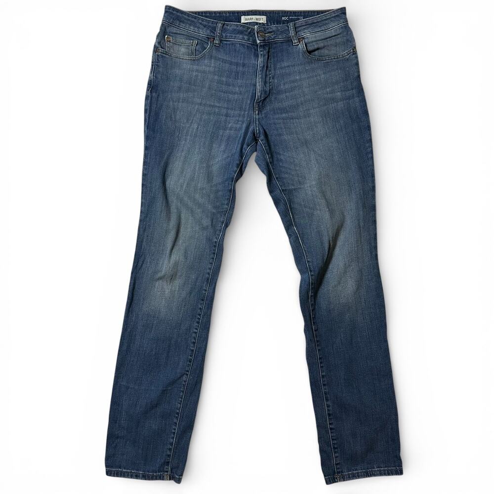 Warp + Weft Greater Rochester Slim Jeans Mens Size 33x34 Blue Denim Straight